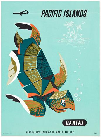 HARRY ROGERS (1929-2012).  QANTAS. Group of 5 posters. Circa 1960s. Each approximately 19½x14½ inches, 49½x37 cm.